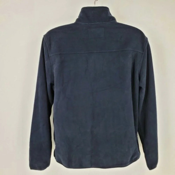 Vintage 1946 Partial Zip Fleece Knit Sweater in Mood Indigo Size L NWT - Picture 3 of 8